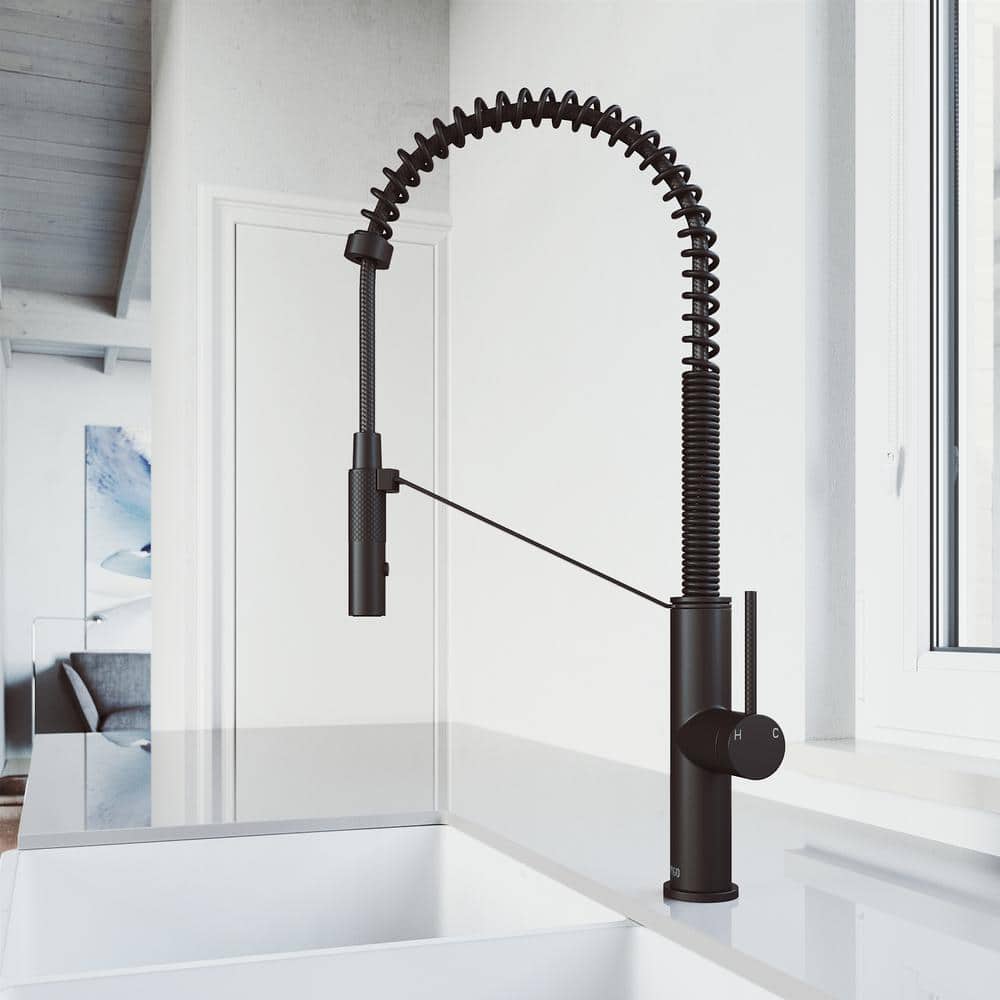 VIGO Livingston Single Handle Pull-Down Sprayer Kitchen Faucet in