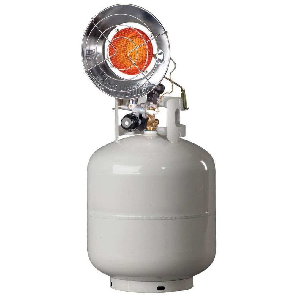 Gray Stainless Steel Propane Tank Top Heater with Emergency Shut Off