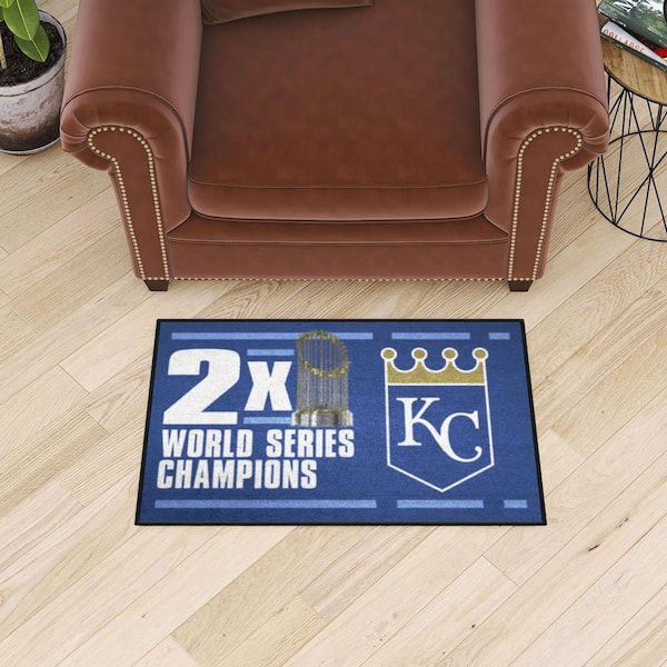 FANMATS MLB Kansas City Royals Blue 2 ft. x 2 ft. Round Area Rug