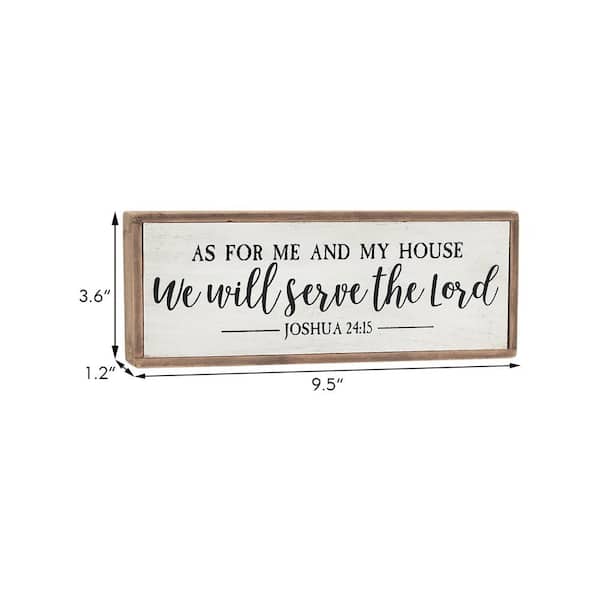 As for Me and My House We Will Serve The Lord Rustic Wood Wall Decorative Sign