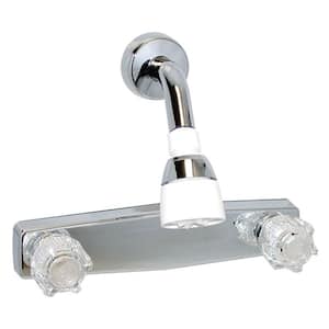 Two-Handle 8 in. Shower Valve with Shower Head Kit for Exposed Shower - Chrome