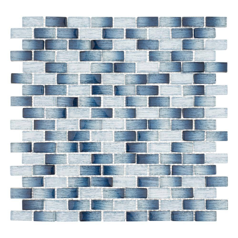 Denimi Blue Glass Mosaic Tile for Kitchen and Bathroom