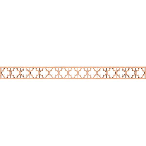 Ekena Millwork Woodall Fretwork 0.375 in. D x 46.375 in. W x 4 in. L Alder Wood Panel Moulding