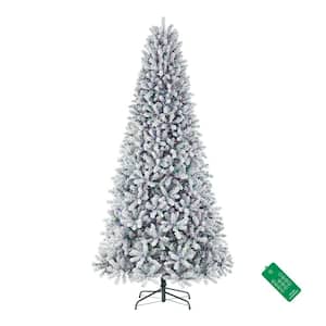 9 ft. Pre-Lit LED Starry Light Flocked Artificial Christmas Tree