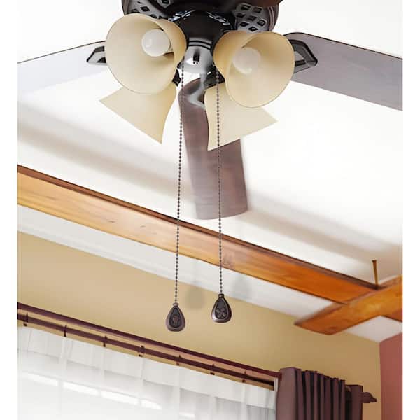 Ceiling Fan Pull Chain Extenders Waterdrop Look Retro Design 13.3 in. Copper Decorative Connector 2-Pack