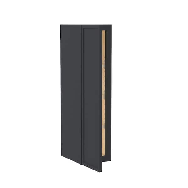 Franklin 9 in. W x 12 in. D x 36 in. H Assembled Plywood Wall Kitchen Cabinet in Valiant Onyx with Soft Close