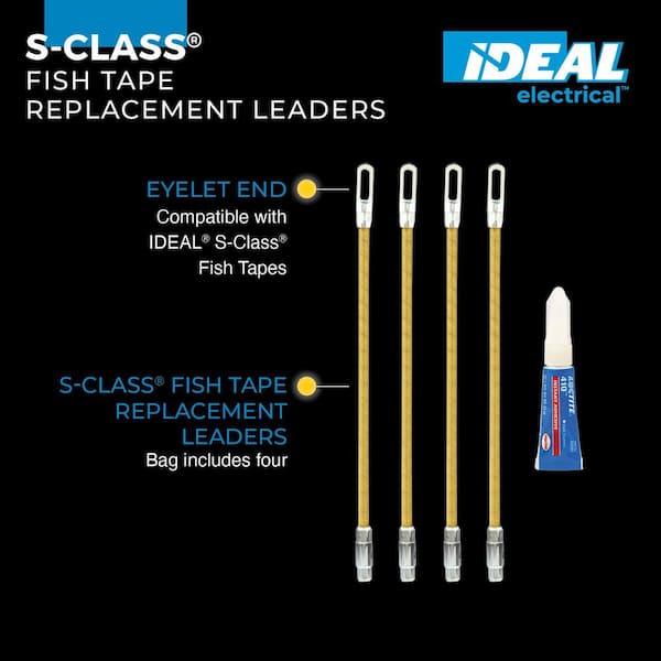 S-Class Fish Tape Field Replacement Flexible Leaders (4-Pack)