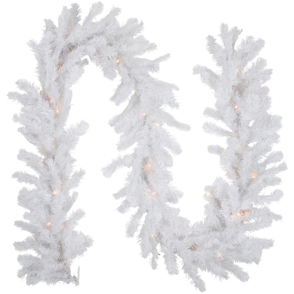 Fresh Spruce Christmas Garland with Artificial Snow