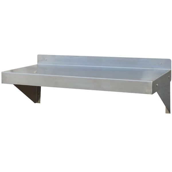 AmeriHome 36 in. Stainless Steel Wall Shelf