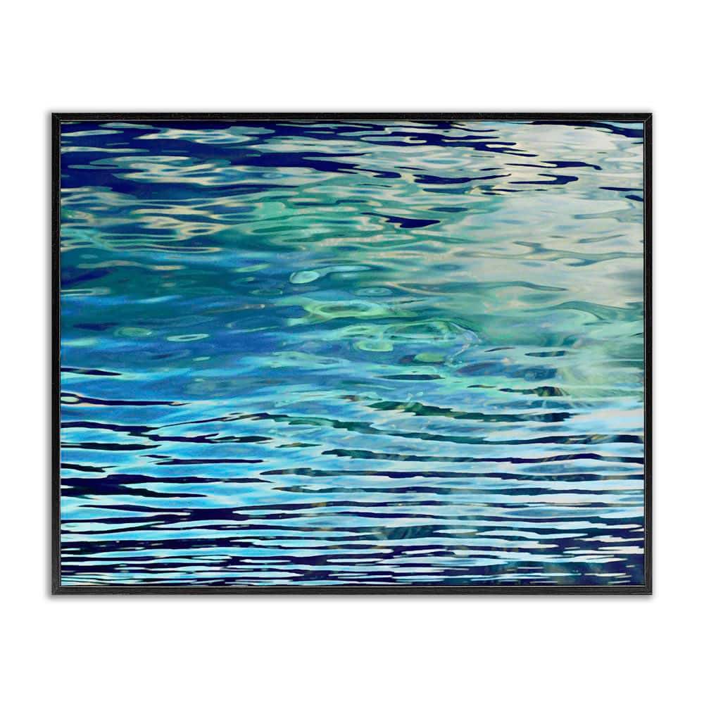 Sunlit Sea Ripples by Michael Barrett Black Framed Nature Giclee Art Print 16 in. x 20 in. price history on PriceWatchPro
