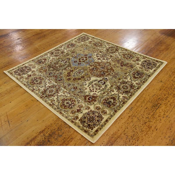 Voyage Athens Ivory 4' 0 x 4' 0 Square Rug