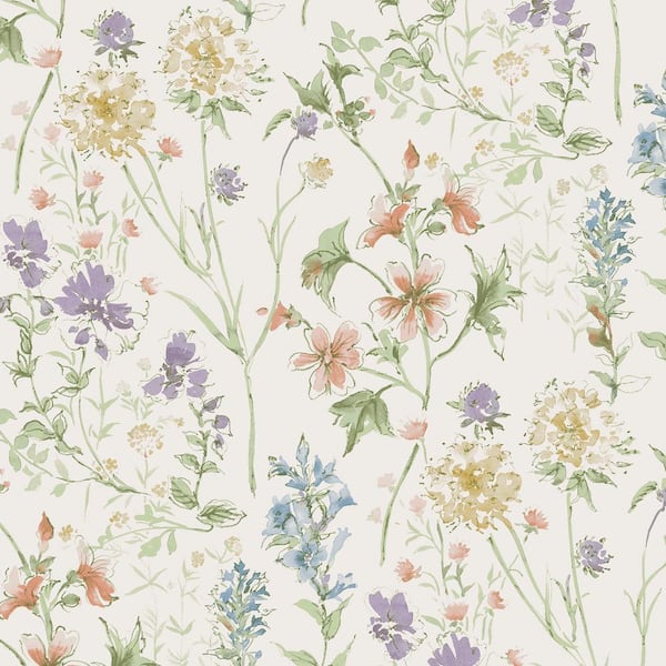 Wild Meadow Chalk Pink Wallpaper Sample