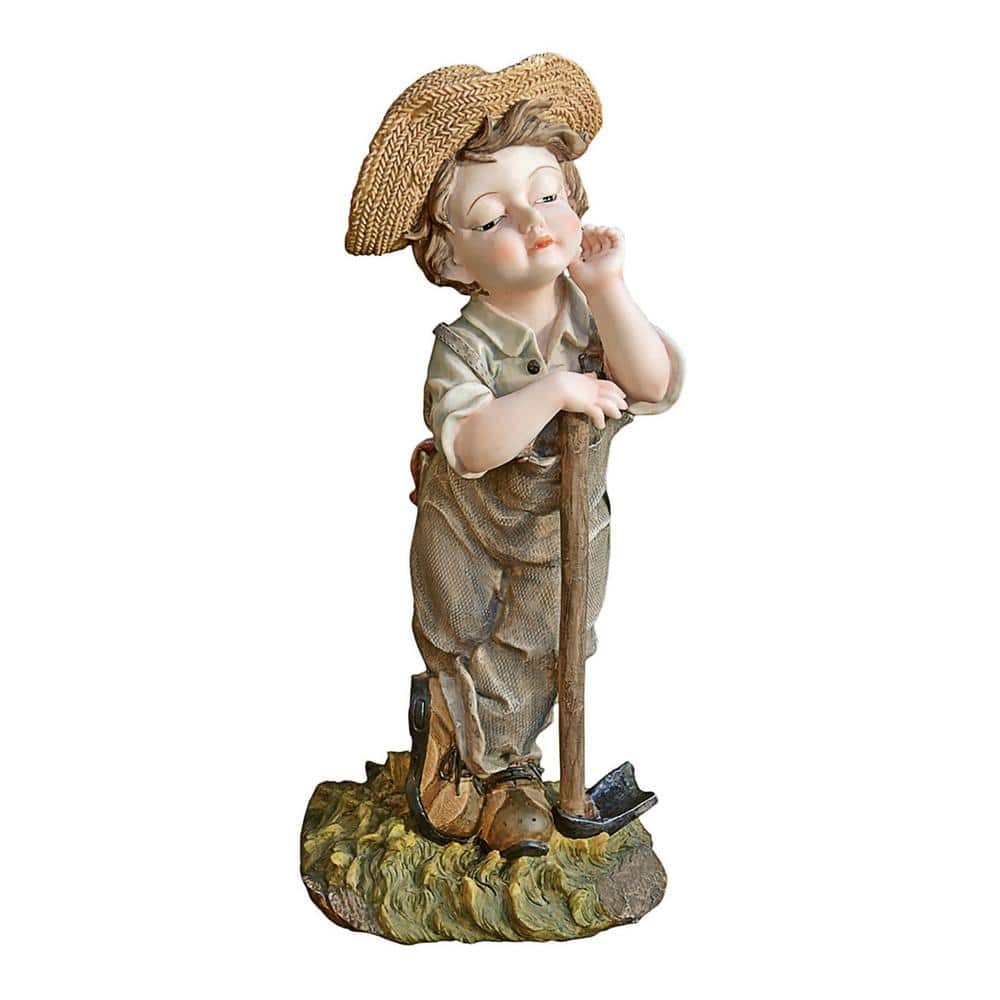 20 in. H Farmer Frank Garden Statue