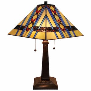 Dale Tiffany Retozo 26 in. Antique Brass 24 % Lead Crystal Table Lamp  GT22184 - The Home Depot