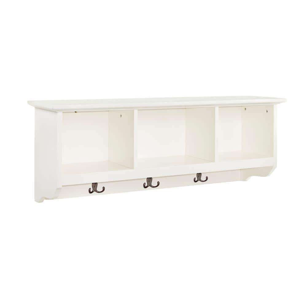 CROSLEY FURNITURE Brennan Entryway Storage Shelf in White CF6004-WH - The  Home Depot