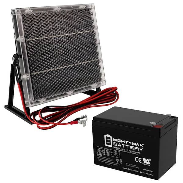 12 Volt 15 AH F2 SLA Battery With 12V Solar Panel Charger