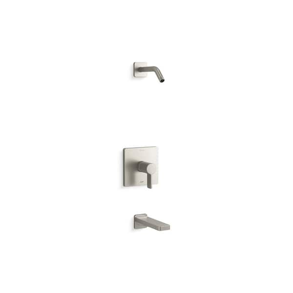KOHLER Parallel 1-Handle Shower Trim Kit in Vibrant Brushed Nickel (Valve Not Included)