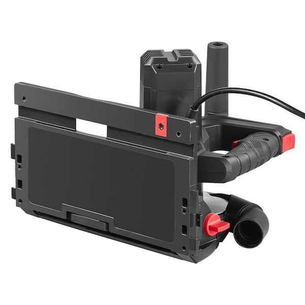 Track Saw, Black, 0-45° Angle Adjustment, 2.16 in. Cutting Depth, 6-1/2-In., Plunge-Cut Circular Saw Kit, Tracksaw