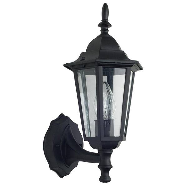 Sunset Gately 1-Light Black Outdoor Wall Lantern Sconce