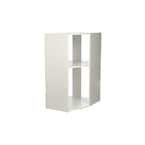 Selectives 29 in. W White Corner Base Organizer for Wood Closet System