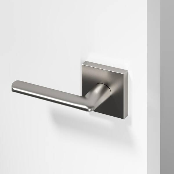 Okun Mirra Metal Brushed Nickel Dummy Door Handle with Square