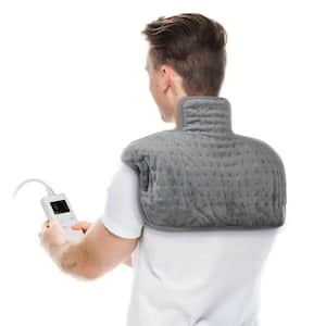 Weighted Heating Pad Neck Shoulder 6 Heating Settings and LED Controller, 4 Automatic Shut-off