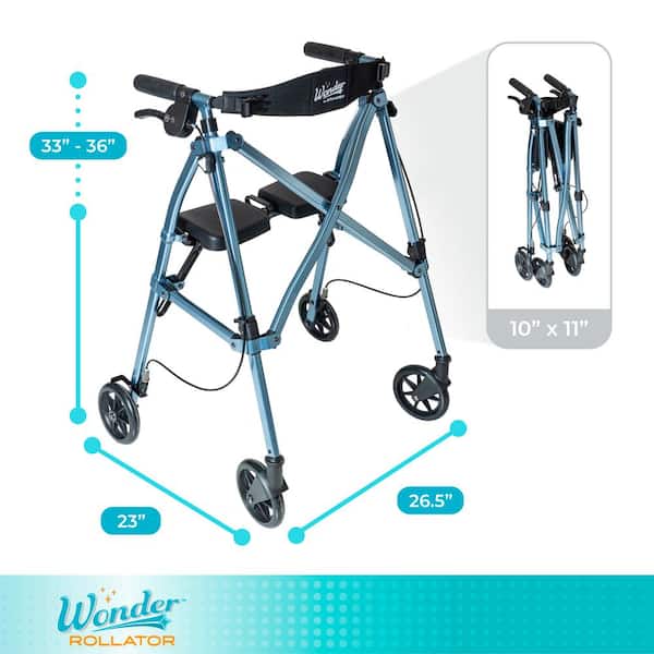 よく見る「芸能人が愛用 Stander Wonder Rollator, 4-Wheel Lightweight Folding Walker ミュージック