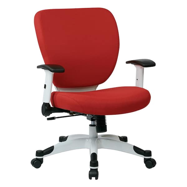 Office Star Products SPACE Seating Mesh Adjustable Height Cushioned Swivel Tilt Ergonomic Managers Chair in Sky with Adjustable Arms
