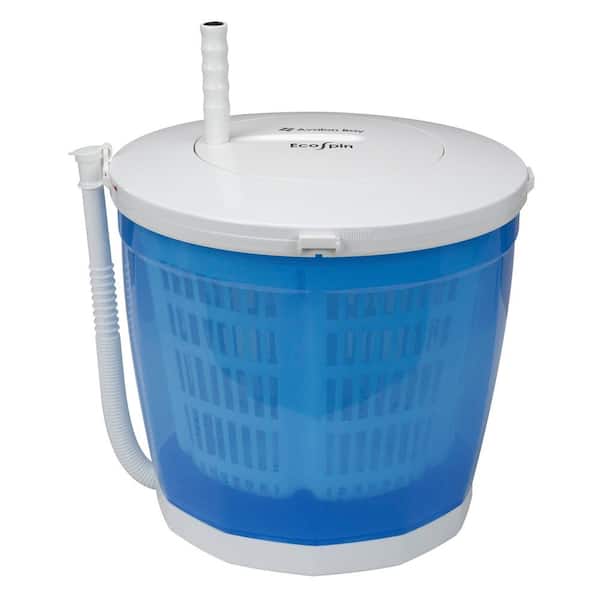 Avalon Bay EcoSpin 1 cu. ft. Portable Compact Manual Washer Top Load Washing Machine for Camping and Outdoor Events-White and Blue