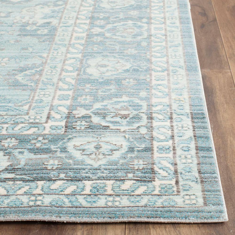 Alpine Blue 3'x5' Hand-Knotted Synthetic Reversible Area Rug