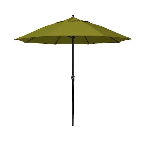 California Umbrella 7.5 ft. Bronze Aluminum Market Patio Umbrella with Fiberglass Ribs and Auto Tilt in Ginkgo Pacifica