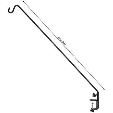 49-inch Black Powder-Coated Steel Deck Hook
