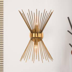 Nimbus 2-Light Brass Wall Sconce with Up & Down Lighting