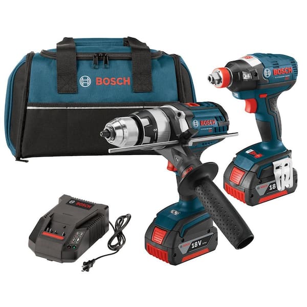 Bosch 18-Volt Lithium-Ion Cordless Brute Tough Hammer Drill and Socket-Ready Impact Driver Combo Kit (2-Tool)