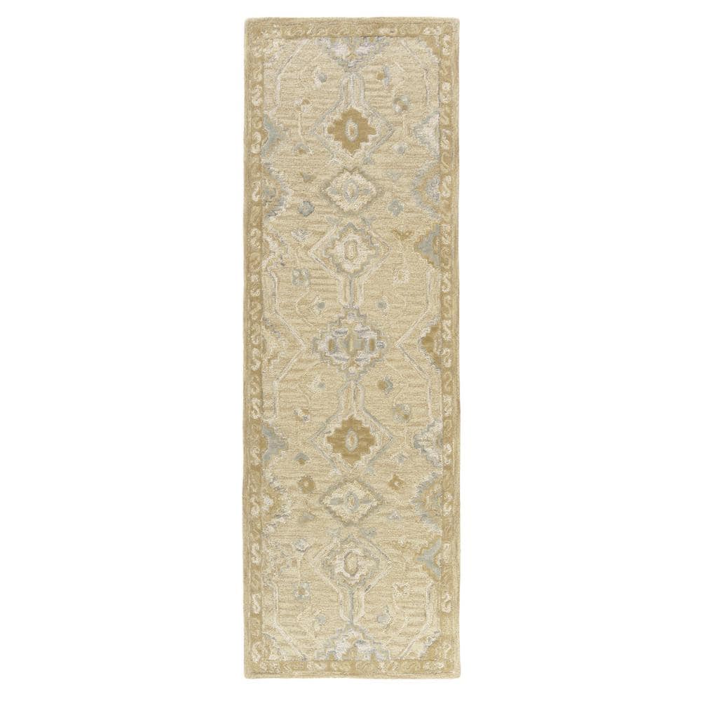 Diana Beige/Blue 2 ft. 6 in. x 8 ft. Medallion Indoor Area Rug