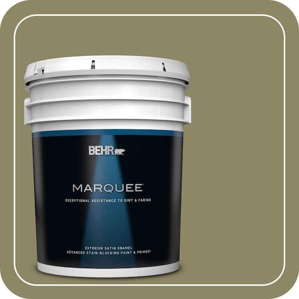 BEHR MARQUEE 5 gal. #PPU9-23 Oregano Spice Satin Enamel Exterior Paint & Primer
