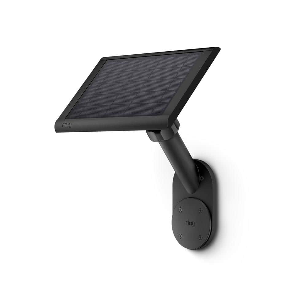 Black Adjustable Wall Mount for Solar Panels and Cameras