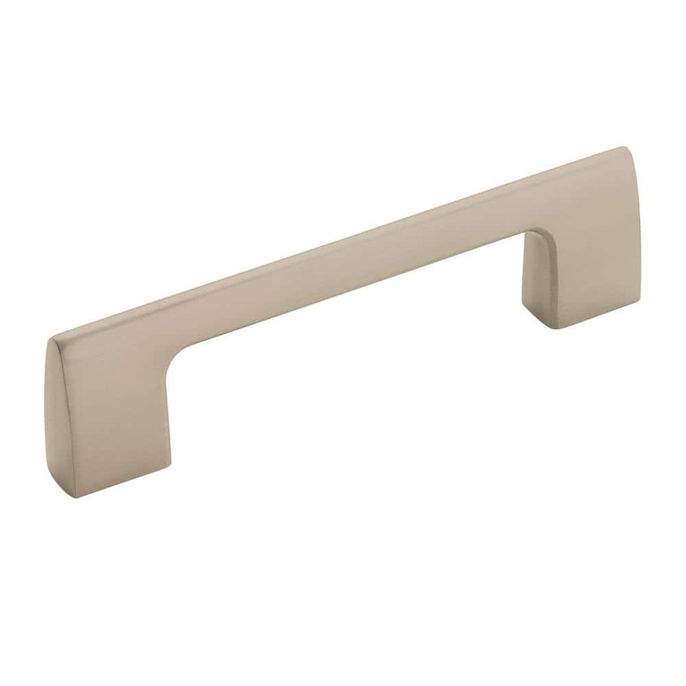 Riva 3-3/4 in. (96mm) Modern Satin Nickel Bar Cabinet Pull
