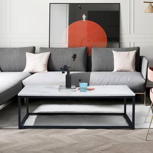 Facto Frame Coffee Table Metal Frame Marble