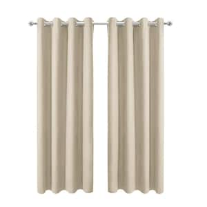 42 in. W x 54 in. L Blackout Curtains with Grommet Top Room Darkening Noise Reducing, Gray（2 Panel）