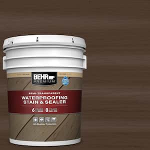 5 gal. #ST-111 Wood Chip Semi-Transparent Waterproofing Exterior Wood Stain and Sealer