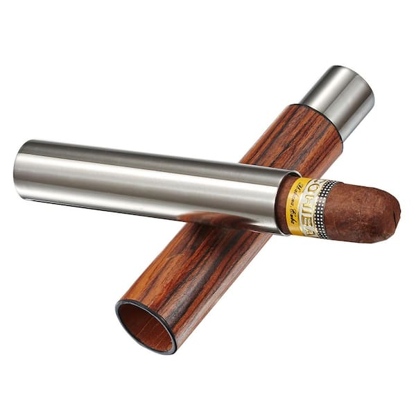 Visol Admon Natural Wood Wrapped Cigar Tube