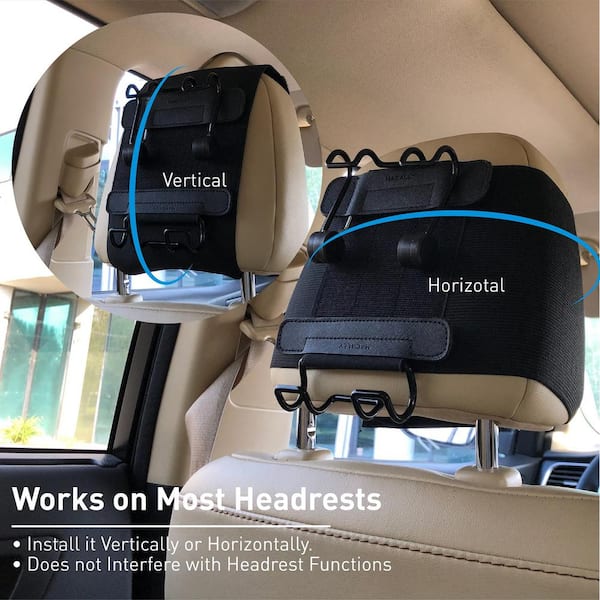Macally Tablet Car Headrest Mount Holder for Back Seats Viewing Angle  Adjustable Strap Fit for Tablets up to 11 in. HRSTRAPMOUNT2 - The Home Depot