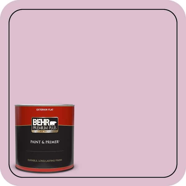 BEHR PREMIUM PLUS 1 qt. #690C-3 Delicate Bloom Flat Exterior Paint & Primer
