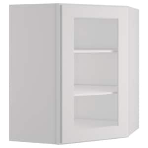 24 in. x 36 in. x 24 in. Shaker Dove Plywood Wall Diagonal Shaker Style Stock Corner Kitchen Cabinet