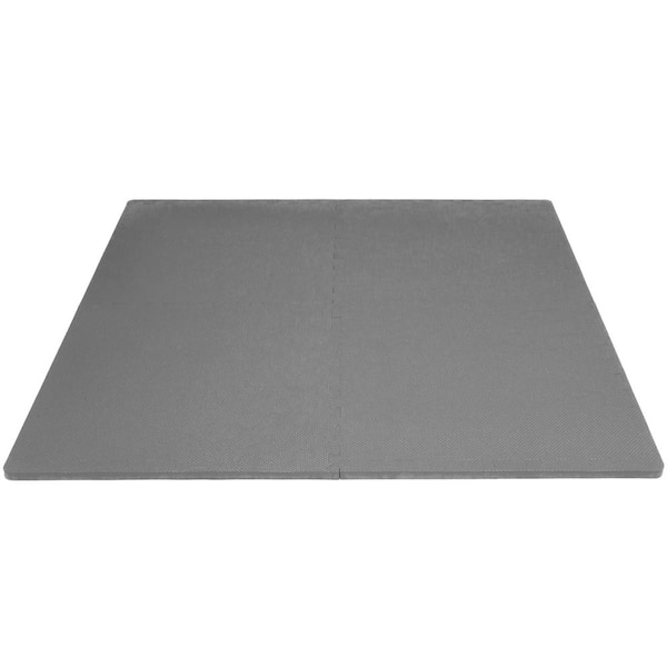 PROSOURCEFIT Exercise Puzzle Mat Black 24 in. x 24 in. x 0.5 in