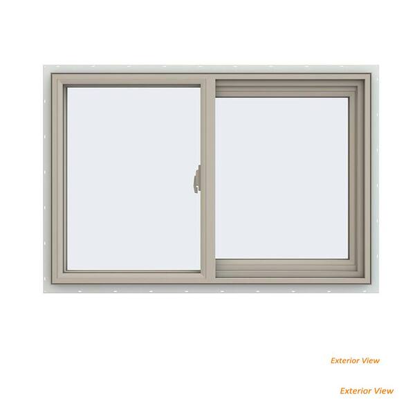 JELD-WEN 35.5 in. x 23.5 in. V-2500 Series Desert Sand Vinyl Right