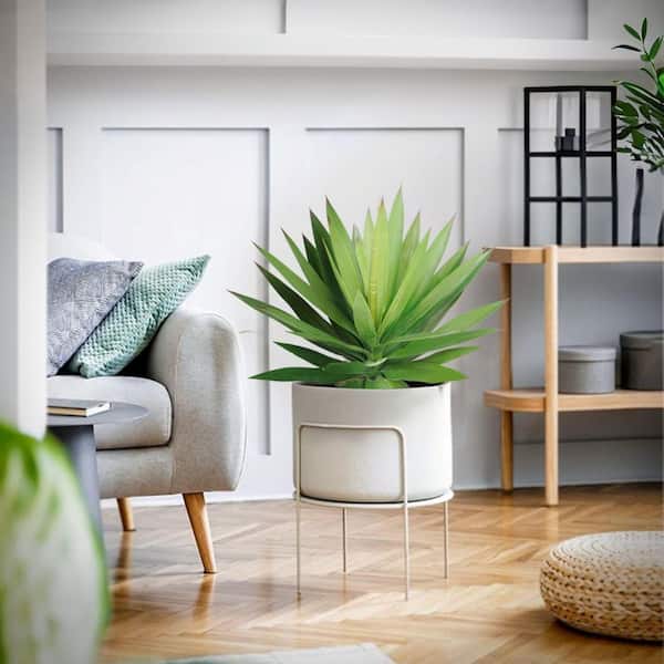 Vitalismo 28 in. Artificial Agave Plants with Ground Spikes, Realistic Faux  Agave for Indoor/Outdoor Decor(Set of 2) NOHK0072GLGRN - The Home Depot