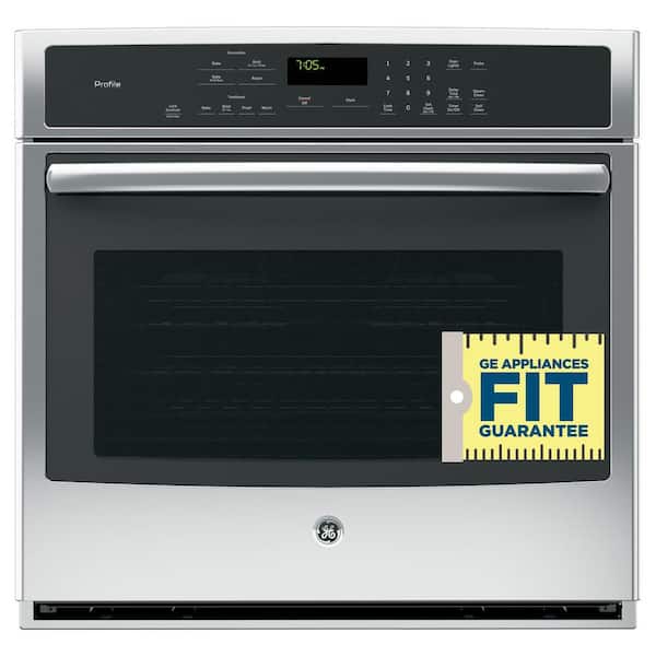 GE Profile 30 in. Single Electric Wall Oven with Convection Self-Cleaning in Stainless Steel