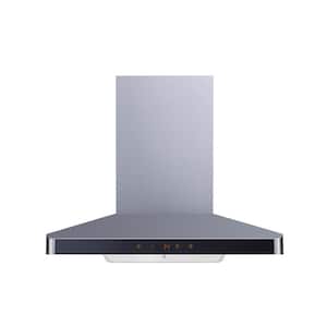 36 in. 900 CFM Ducted Wall Mount Range Hood in Stainless Steel with Panel, Baffle Filter, Touch Control and Self Clean